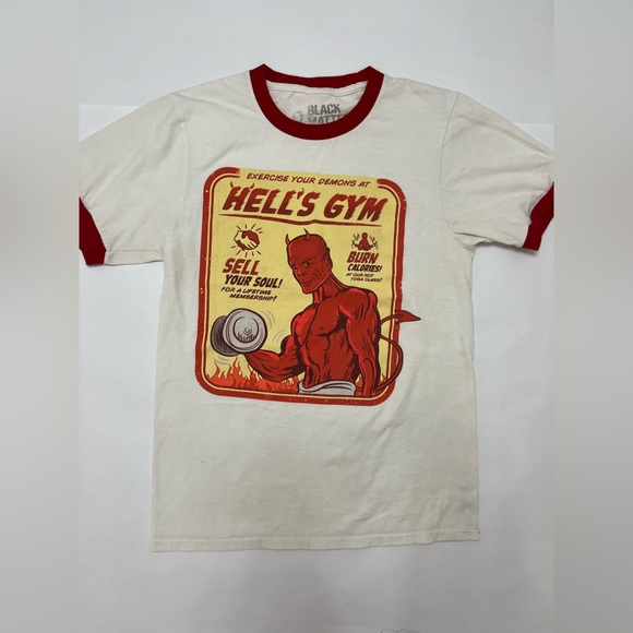 Black Matter - Y2K Hells Gym tee - size small - Picture 2 of 11